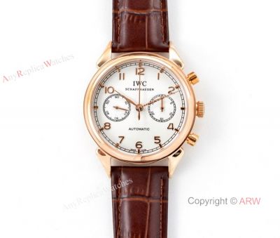 Swiss 7750 IWC Schaffhausen Portuguese Rose Gold Watch